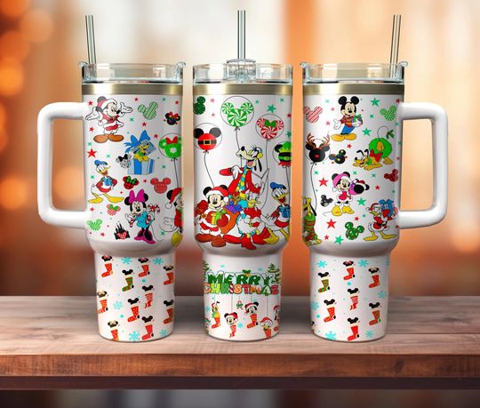 Discover Cartoon Christmas 40oz Tumbler, Cartoon Mouse 40oz, Cartoon Movies Christmas 40oz Tumbler