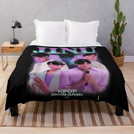 Huntrix Inspired Jinu Throw Blanket