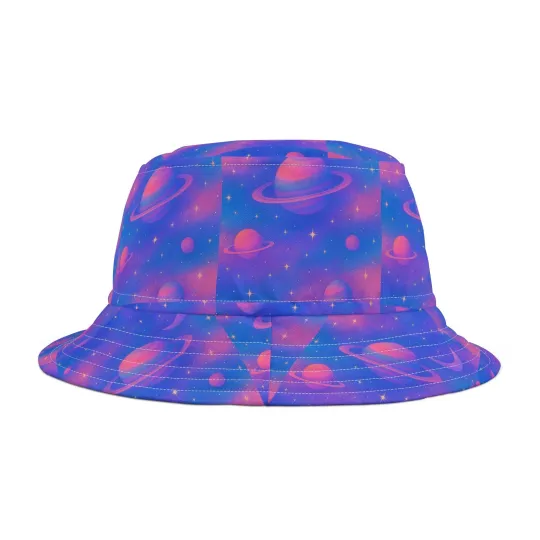 Discover Coldplay Support Galaxy Music Spheres Bucket Hat