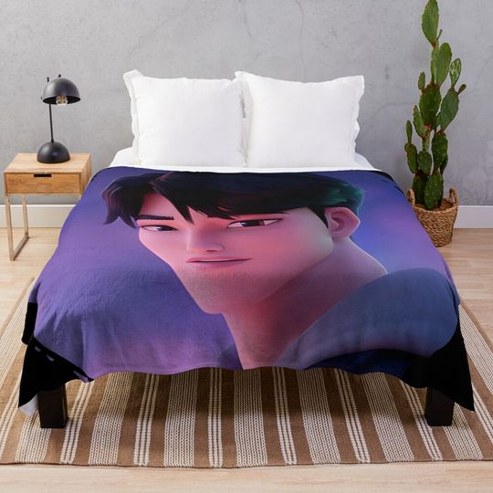 Discover JINU Saja Boys Kpop Demon Hunters Poster Throw Blanket
