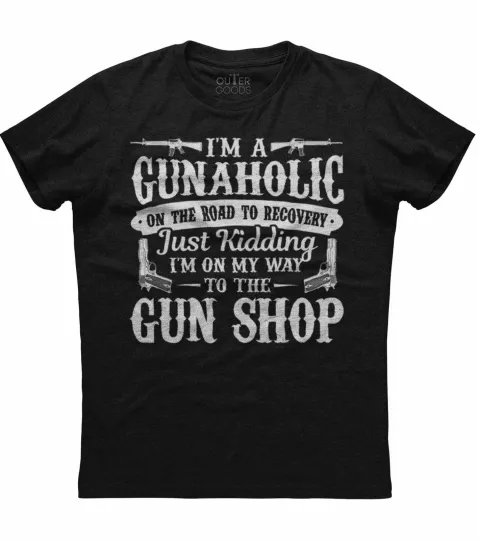 Discover Mens 2nd Amendment Gunalcoholic Pro-Gun Gun Rights Patriotic T-shirt USA US