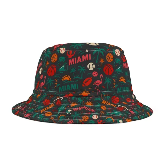 Discover Vibrant Miami Sports Spirit Bucket Hat, Game Day Sports Hat