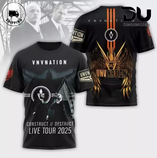 Discover VNV Nation Live Tour 2025 3D T-Shirt