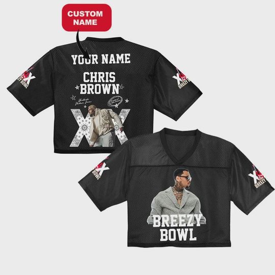 Chris Brown Crop Top Jersey: Breezy Bowl XX Concert Merch
