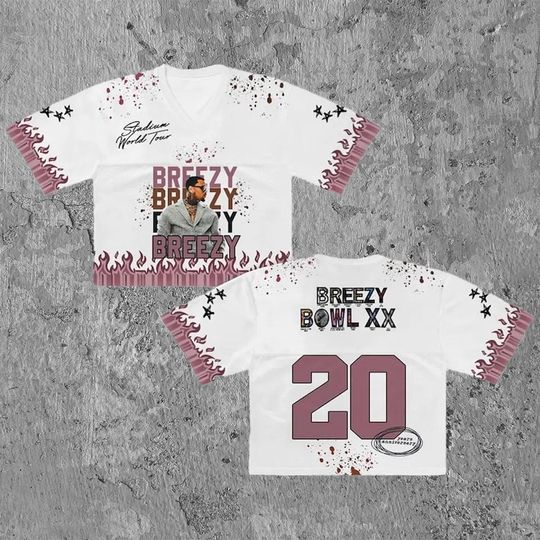 Discover Chris Brown Breezy Bowl Crop Top Jersey: Mesh, Moisture-Wicking