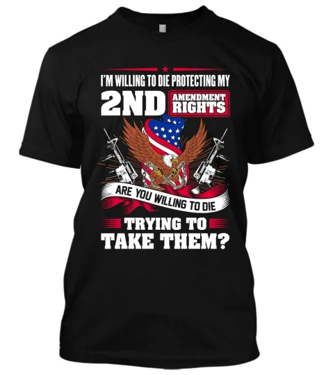 Discover 2nd Amendment Men's T-Shirt Guns Rights AR15 Molon Labe USA Flag