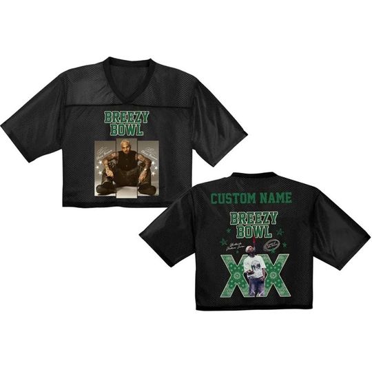 Discover Custom Breezy Bowl Jersey, Chris Brown Crop Top Jersey Full Mesh Full mesh Unisex's