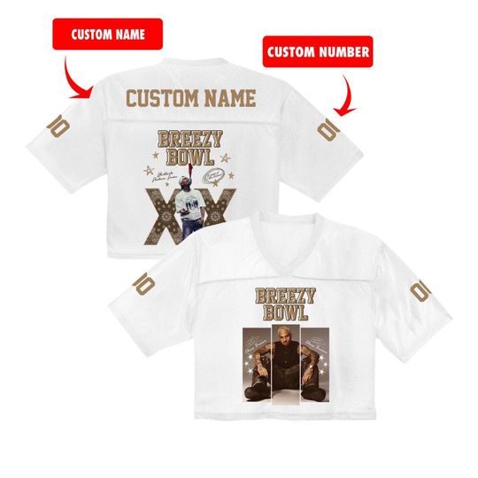 Chris Brown Tour Crop top Jersey Full Mesh, Breezy Bowl XX 2025 Shirt, Breezy Bowl Jersey, Gift For Fans