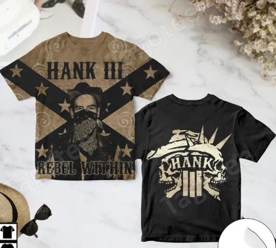 Hank Williams III Rebel Within Album Cover AOP 3D T-Shirt