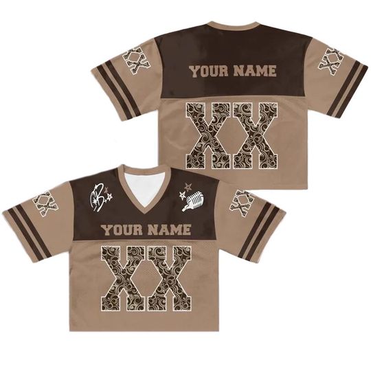 Discover Personalized Chis Brown , Breezy Bowl XX Tour Concert 2025 Croptop Full Mesh Jersey, Custom Name & Number Crop Tee,