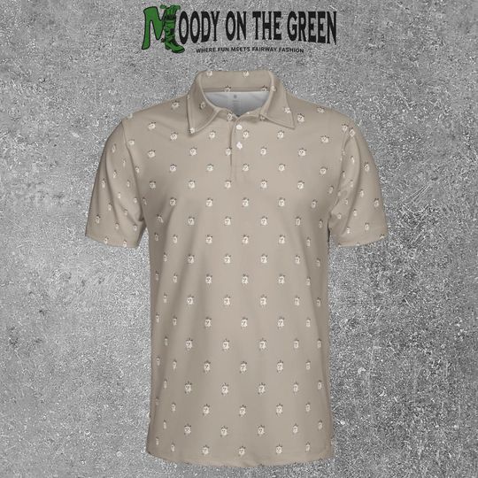 Discover Western Ghost Golf Polo Halloween Spooky Golf Shirt Golf Gift for Men Cowboy Ghost Golfing Shirt