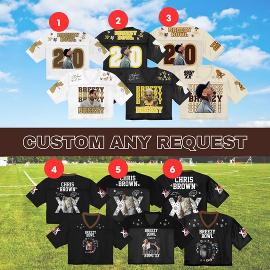 Discover Chris Brown Tour Crop Top Jersey | Mix Mesh Breezy Bowl 2025 Shirt | Custom R&B Concert Outfit | Unisex Fan Gift