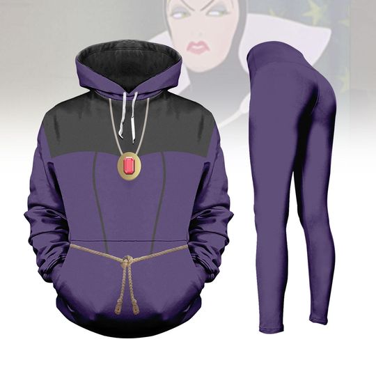 Evil Queen Hoodie/Leggings, Snow White Costume Hoodie, Disney Villain Cosplay Shirt, Disney Cartoon Hoodie, Disney Run, Halloween Gift