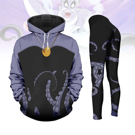 Ursula Costume Hoodie/Leggings, Disney Villain Cosplay Shirt, Little Mermaid Shirt, Sea Witch Shirt, Movie Cartoon Shirt,Halloween Gift