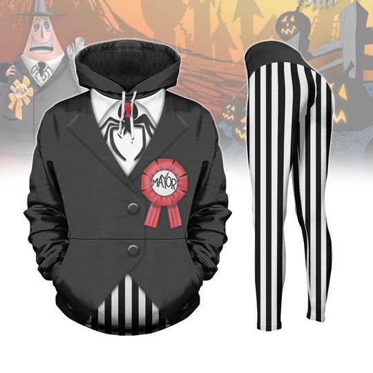 Discover Mayor Costume Hoodie, Women Leggings, Nightmare Before Christmas Shirt, Mayor Of Halloween Town Shirt, Disney Cosplay, Halloween Gift