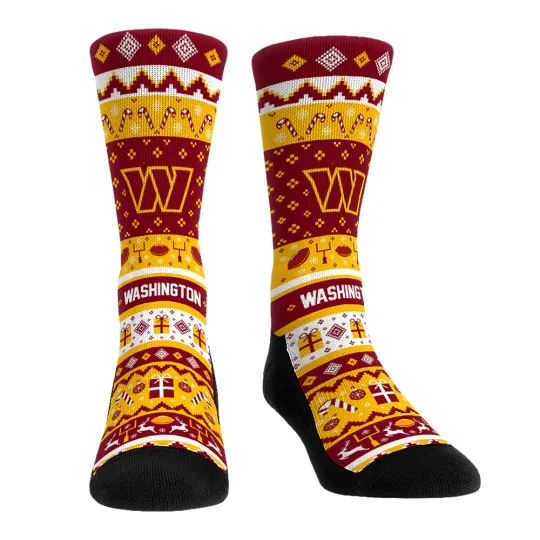 Discover WASHINGTON COMMANDERS Ugly Sweater Socks