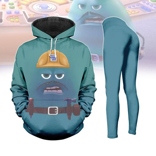 Discover Fritz Costume Hoodie, Women Leggings, Inside Out Character Shirt, Mind Worker Outfit, Halloween Party, Disney Cosplay,Pixar Movie Shirt