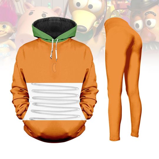 Toy Story Slinky Dog Costume Hoodie, Women Leggings, Disney Slinky Movie Cosplay Shirt, Disney World, Disneyland Shirt, Halloween Gift