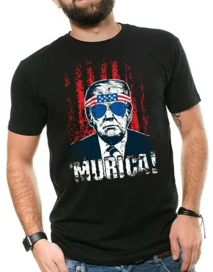 Discover Donald Trump MAGA T-Shirt Murica Patriotic American USA Trump 2024