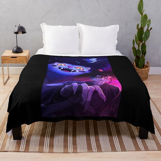 KPop Demon Hunters Plush Warm Throw Blanket for Sofa and Bedtime Comfort