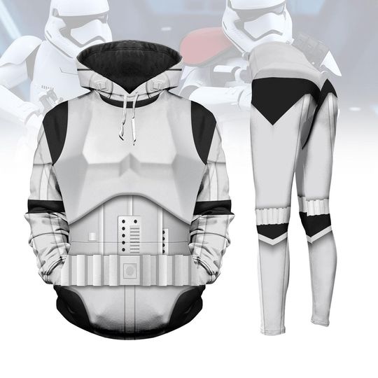 Stormtrooper Armor Costume Hoodie/Leggings, Star Wars Shirt For Men Women, Clone Trooper Cosplay Shirt, Robots Shirt, Halloween Gifts