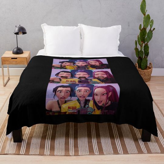 Warm Plush KPop Demon Hunters Throw Blanket for Relaxing Sessions