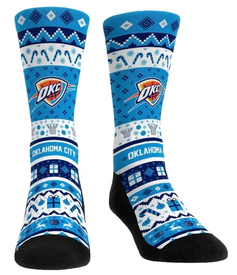 OKLAHOMA CITY THUNDER Ugly Sweater Socks