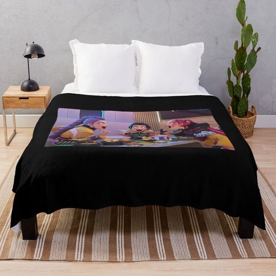 KPop Demon Hunters Cozy Plush Throw Blanket for Relax and Chill Time