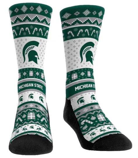 Discover Michigan State Spartans Ugly Sweater Socks