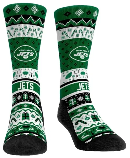 Discover New York Jets Ugly Sweater Socks