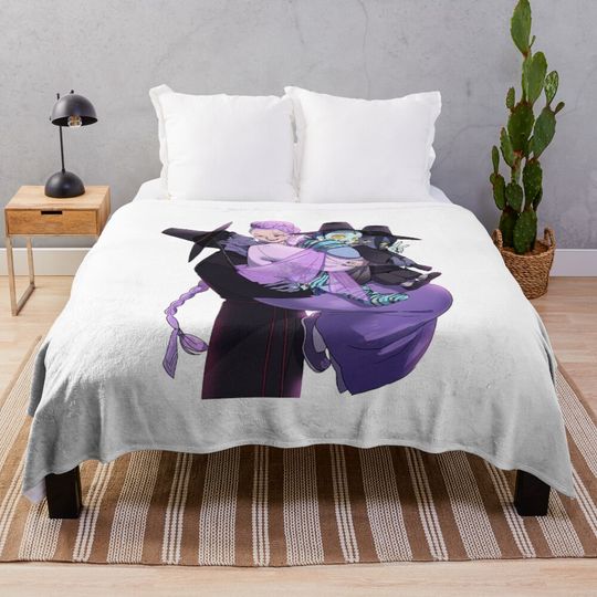 KPop Demon Hunters Warm Retro Style Throw Blanket for Couch and Bed