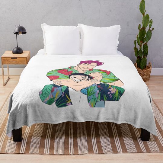 Retro Style KPop Demon Hunters Warm Throw Blanket for Couch and Bed