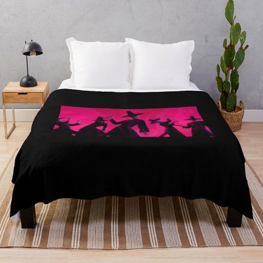 Spooky Halloween KPop Demon Hunters Cozy Plush Throw Blanket