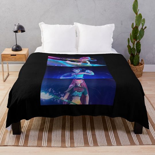 Plush Soft KPop Demon Hunters Throw Blanket for Sofa and Travel Use