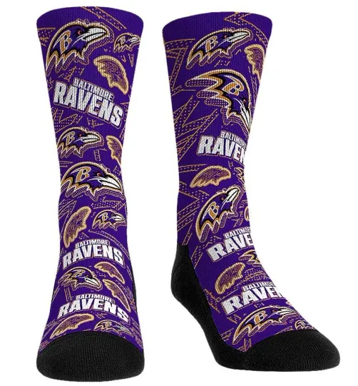 Baltimore Ravens Ugly Sweater Socks