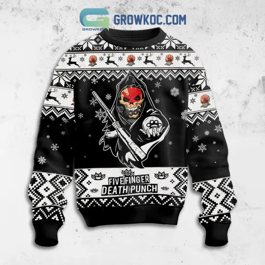 Five Finger Death Punch The Grim Reaper Christmas Ugly Sweater B1040