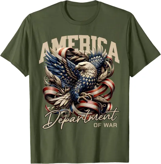 Discover Department of War 2025 DOW USA Military Patriotic Unisex T-Shirt
