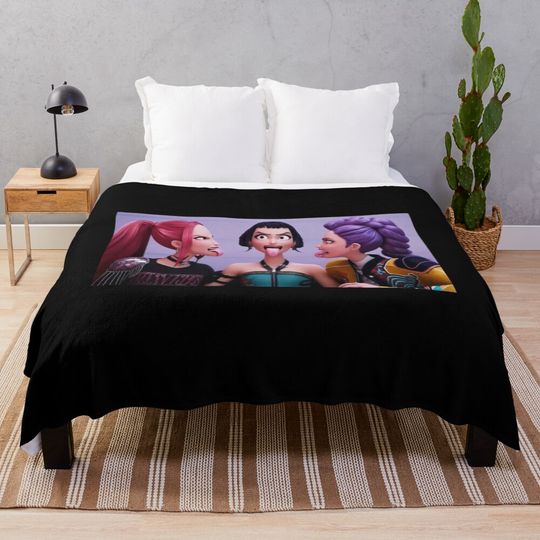 KPop Demon Hunters Cozy Warm Throw Blanket for Couch and Bedtime