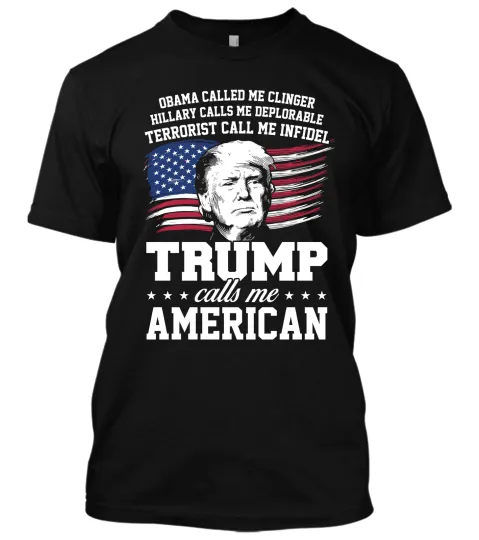 Discover Donald Trump Calls Me American T-Shirt USA Flag Patriotic Mens Top Tee