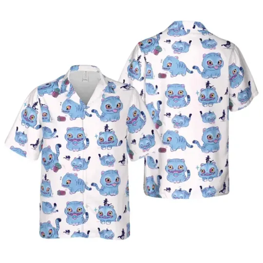 Kpop Demon Hunters Tiger Hawaiian Shirt, Demon Hunter Tiger Hawaiian