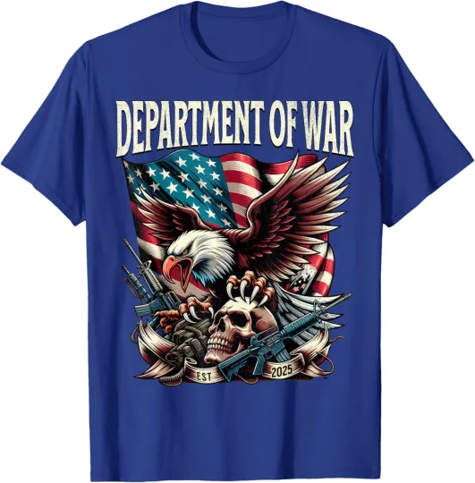 Discover Department of War Established 2025 DOW USA Military Patriotic Unisex T-Shirt