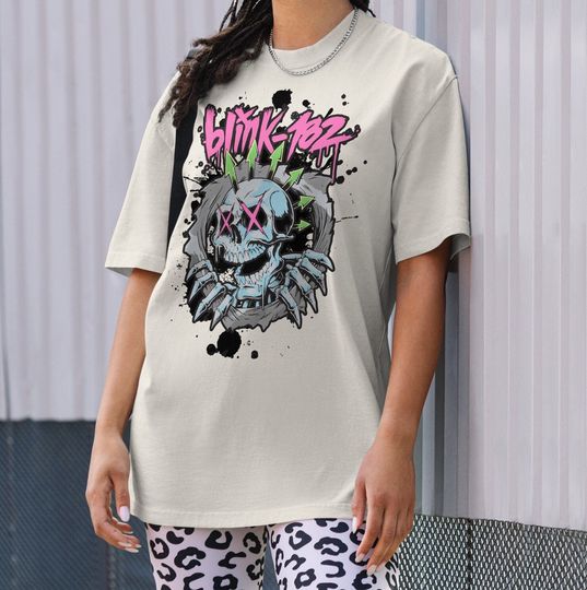 Discover B182 Faded Oversized T-Shirt: Punk Rock Concert Tee