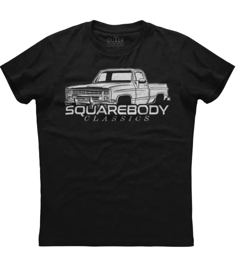Discover Squarebody Car Classics Mens Short Sleeve New Cotton Black T-shirt