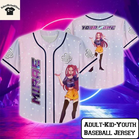 Discover Custom KPDH Mira Huntrix Baseball Jersey, K-pop Huntrix Costume Jersey Youth & Adult Baseball Jersey