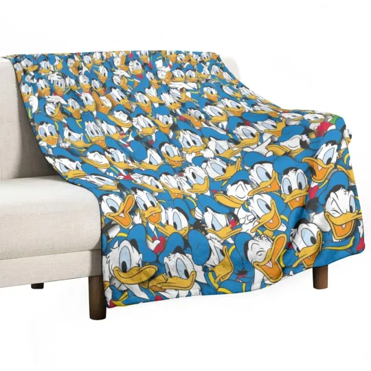 Discover Best! Disney Donald Duck Soft Warm Single-Side Printing Flannel Fleece Blanket
