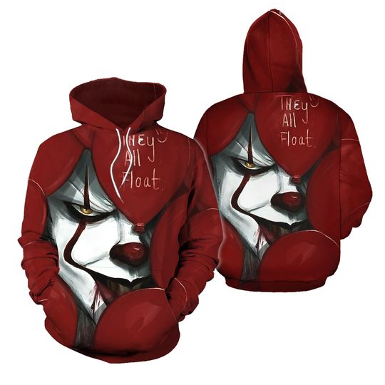 Men's Halloween Clown Hoodie and Joggers Set Trail Casual Sportswear