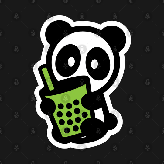 Matcha Bubble Tea Panda - Bubble Tea - T-Shirt