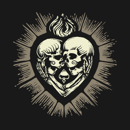 SACRED HEART SKULL LOVERS - Tattoo - T-Shirt