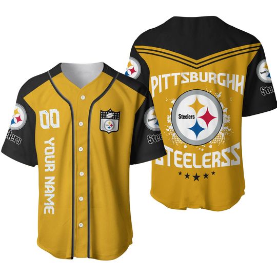 Pittsburghh Football Team Steelerss Personalized Baseball Jersey