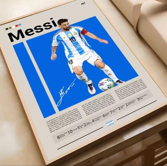 Discover Lionel Messi Football Poster | Barcelona / Argentina Legend Print | Framed or Unframed | Multiple Sizes Available